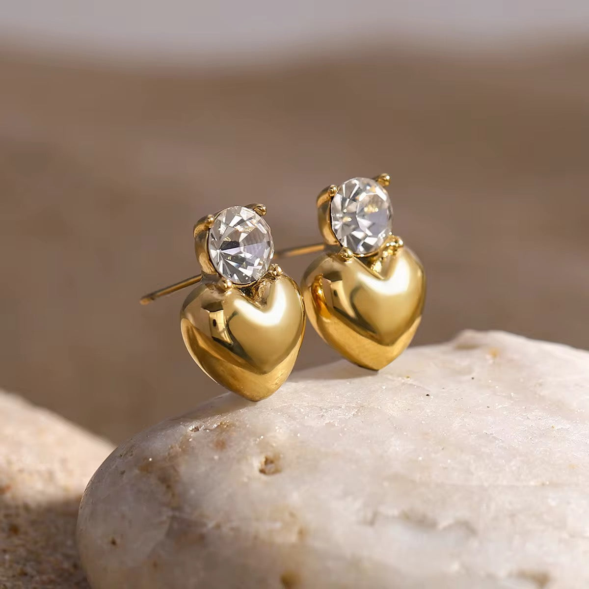 Heart Crystal Earring
