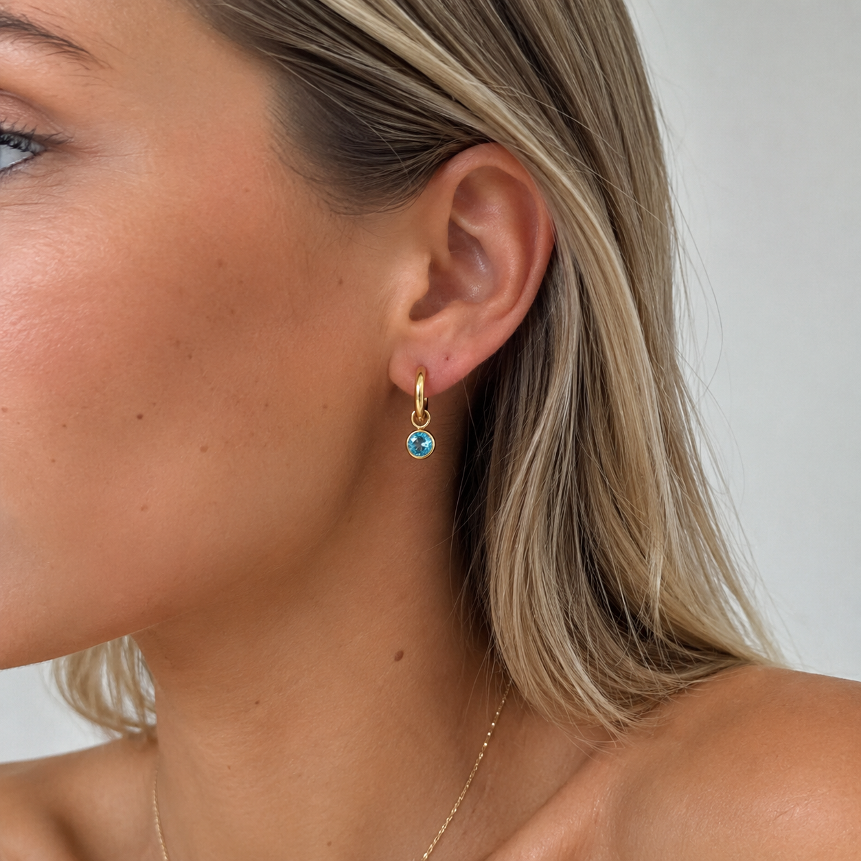 Clara Blue Hoops