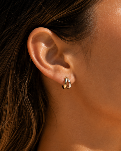 Freya Two Tone Earrings