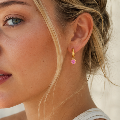 Madeline Charm Hoops