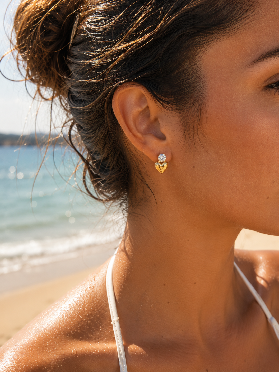 Heart Crystal Earring