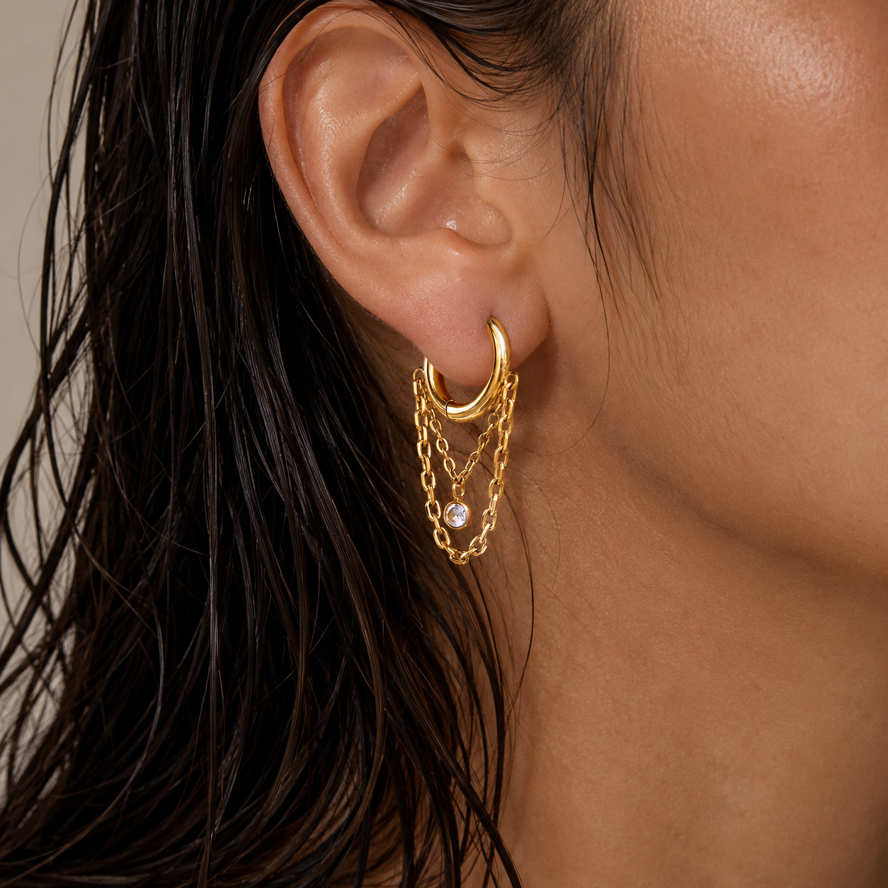 Olivia Chain Hoops