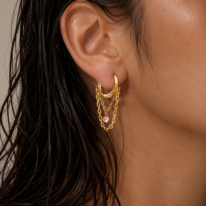 Olivia Chain Hoops