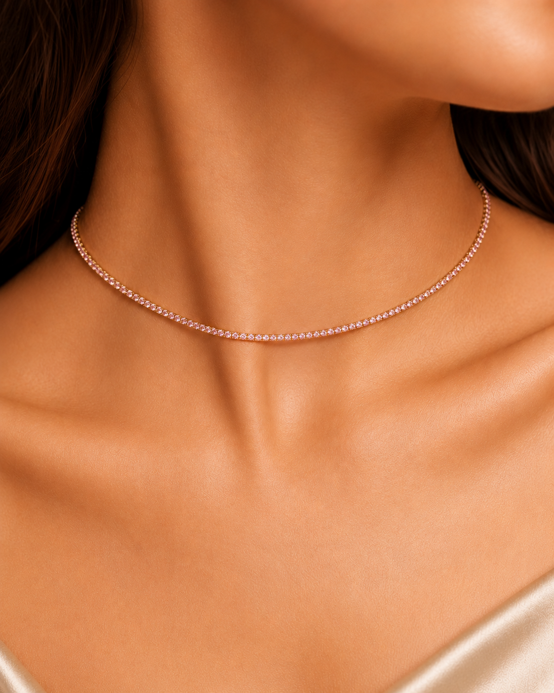 Roselle Tenis Necklace