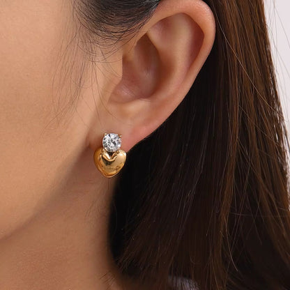Heart Crystal Earring