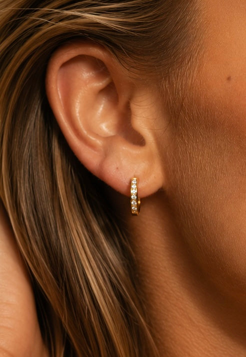 Celeste Crystal Hoops