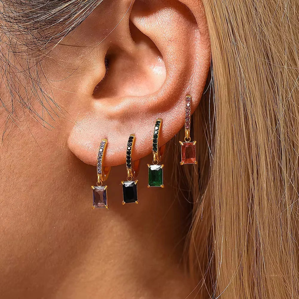 Purple Stone Earrings 3