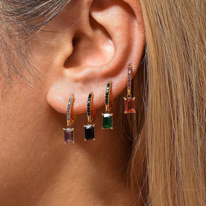 Purple Stone Earrings 3