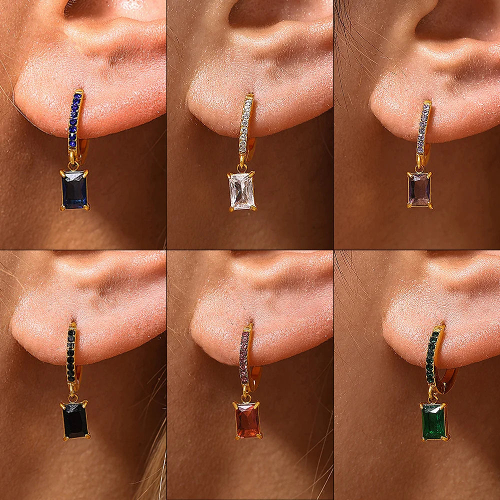 White Stone Earrings 2