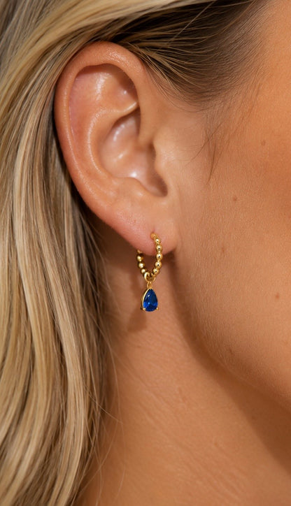 Grace Blue Hoops