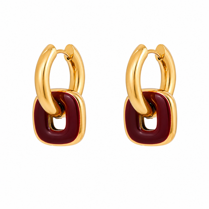 Crimson Loop Hoops