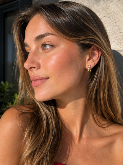 Aurielle Two Tone Earrings