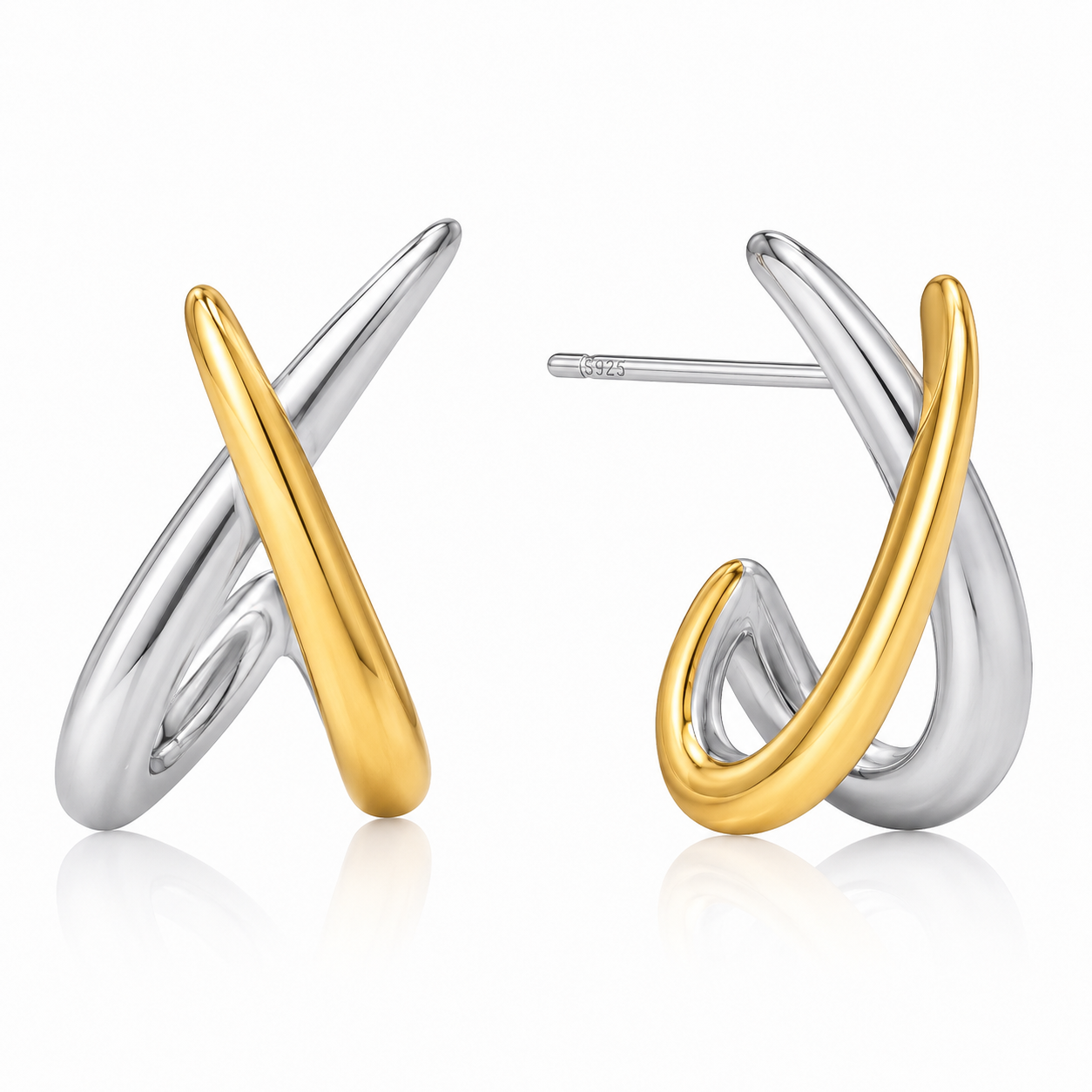Aurielle Two Tone Earrings