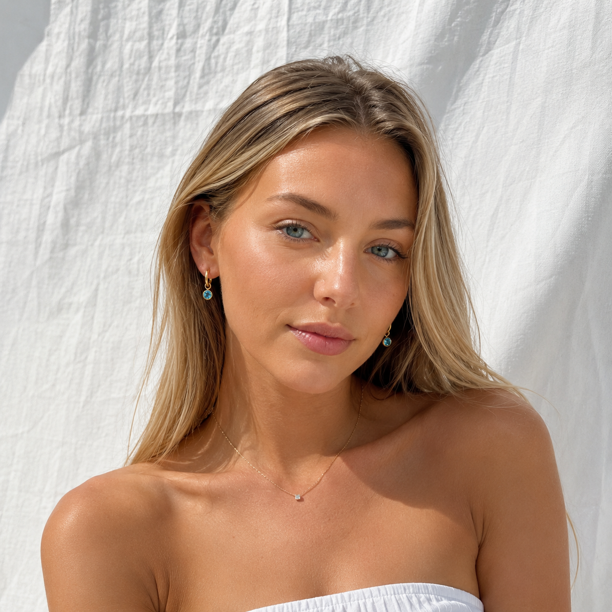 Clara Blue Hoops