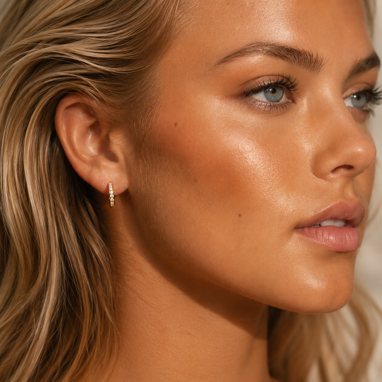 Celeste Crystal Hoops