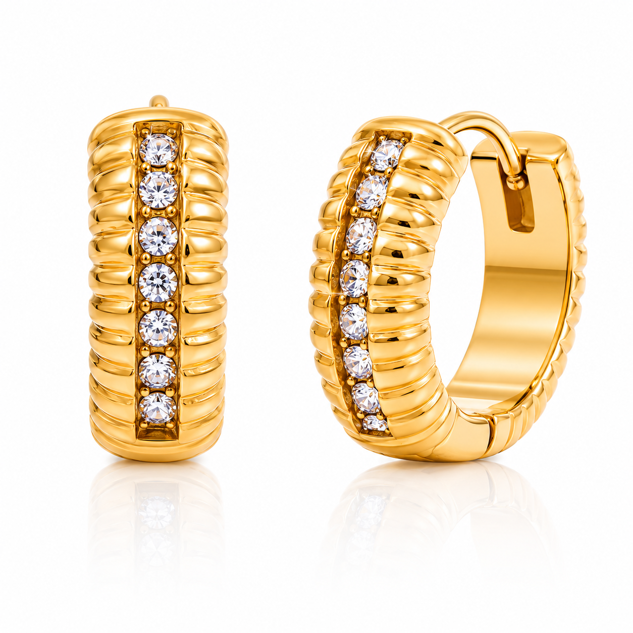 Twisha Crystal Hoops