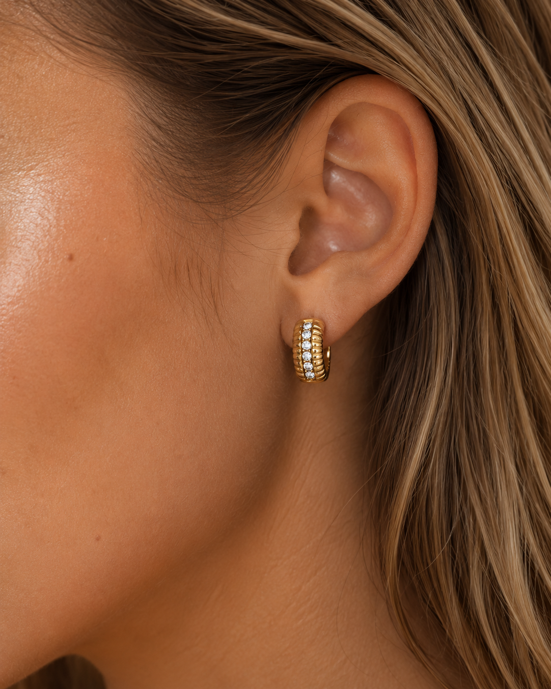 Twisha Crystal Hoops