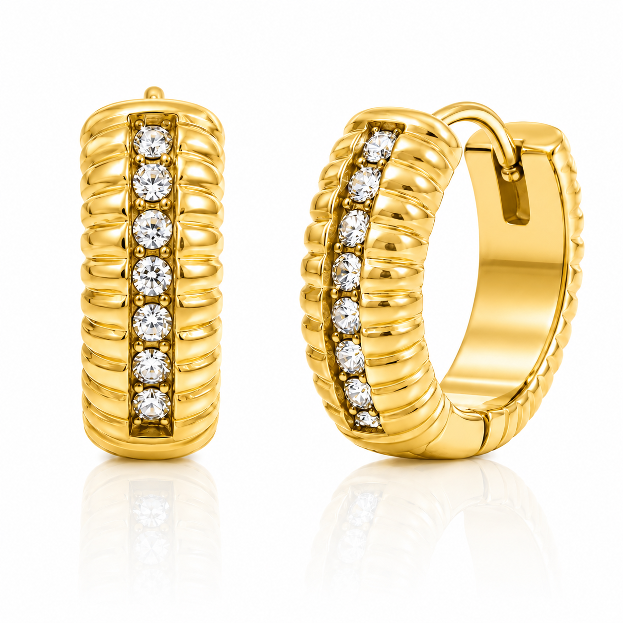 Twisha Crystal Hoops