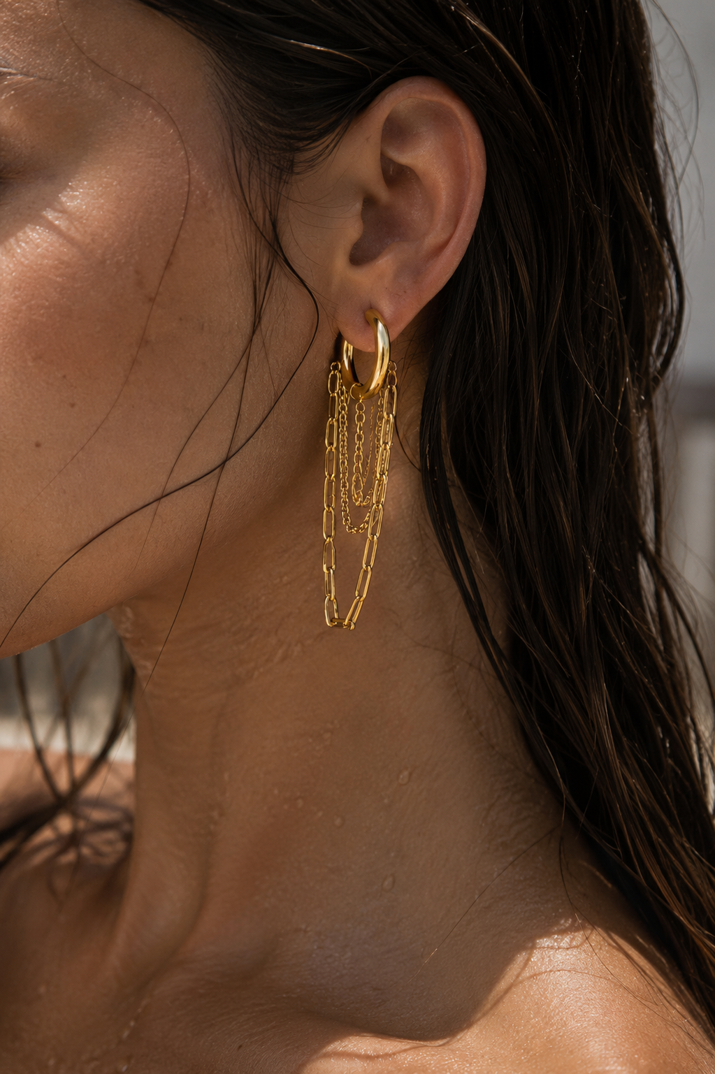 Audrey Chain Hoops