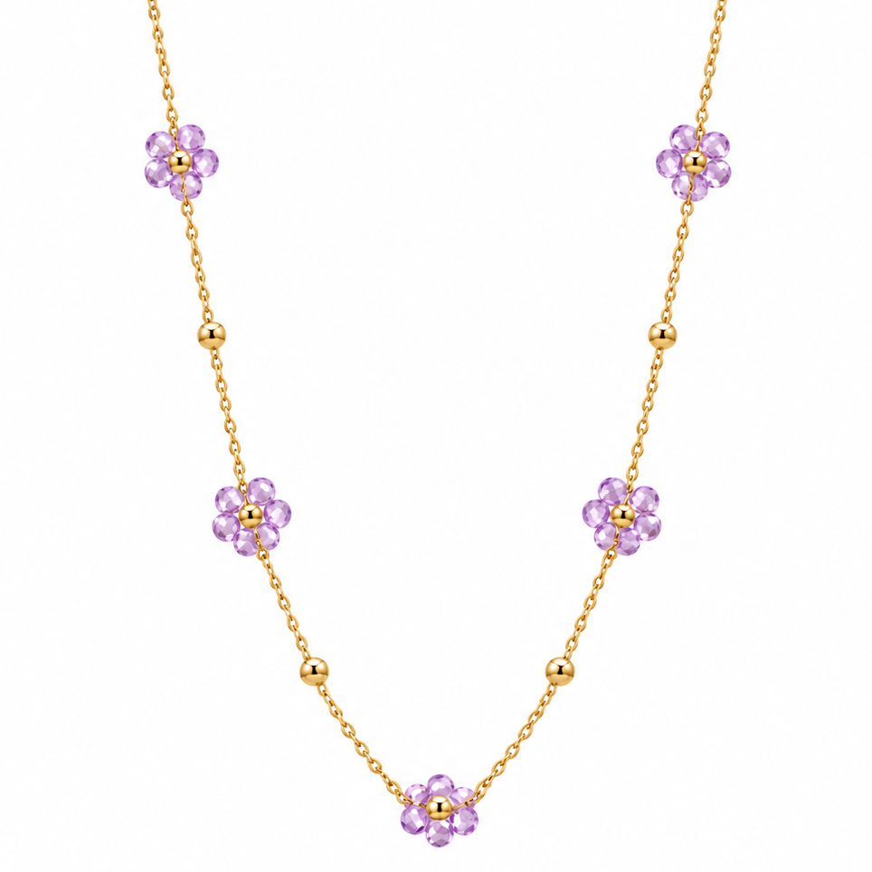 Violet Blossom Necklace - JUST LANDED