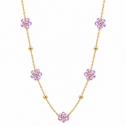 Violet Blossom Necklace - JUST LANDED