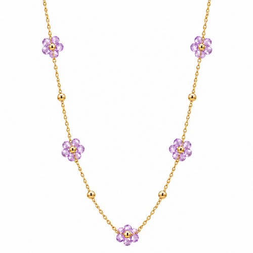 Violet Blossom Necklace - JUST LANDED