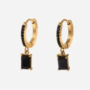 Black Stone Earrings