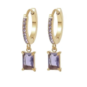 Purple Stone Earrings